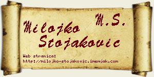 Milojko Stojaković vizit kartica